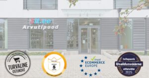 1it OÜ on usaldusväärne veebipood. Pildil on näha millised usaldusväärsed märgised on 1it OÜ-le olemas.